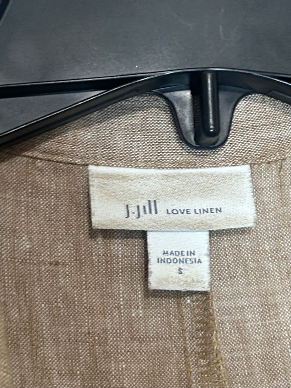 J. Jill Brown 100% Linen Dress Size‎ Small S I Love Linen Coastal Grandma EUC - Picture 7 of 12